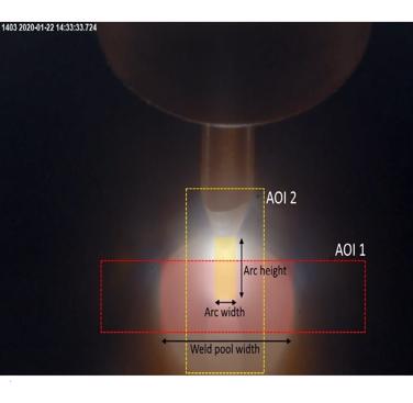 Figure 2: Screenshot of TWI software showing measurement of image features.